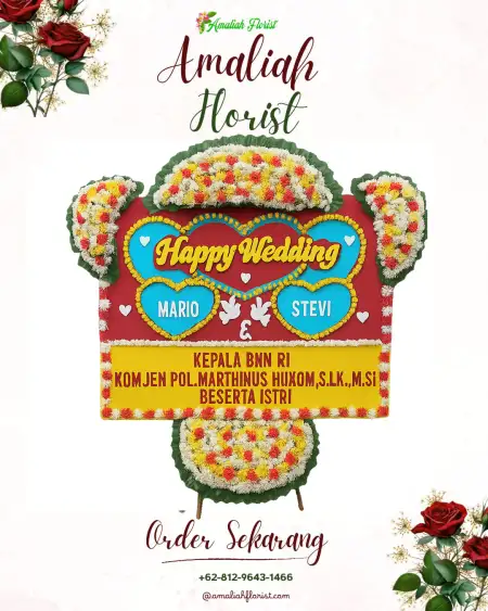 Papan Bunga Pernikahan Perhentianmarpoyan